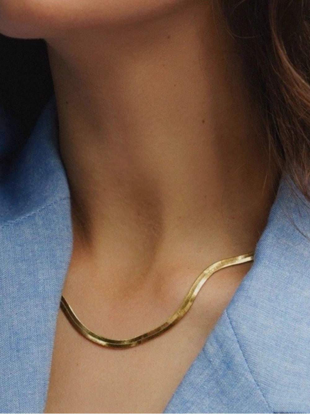 Mignonne Gavigan 14K Gold Plated Herringbone Necklace